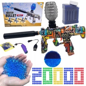 KARABIN ELEKTRYCZNY NA KULKI WODNE ŻELOWE PISTOLET DUŻY ZESTAW XL 20000 KUL