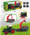 TRAKTOR Z PRZYCZEPĄ Z DREWNEM CIĄGNIK ROLNICZY DLA DZIECI 53cm Zestaw Farma