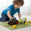 DUŻY TRAKTOR Z BELOWNICĄ BELARKA SIANO CIĄGNIK ROLNICZY XL 53 cm FARMA