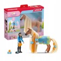 Schleich Zestaw Startowy Kim i Caramelo 42585 KOŃ Z WŁOSAMI DO STYLIZACJI