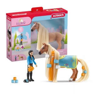Schleich Zestaw Startowy Kim i Caramelo 42585 KOŃ Z WŁOSAMI DO STYLIZACJI
