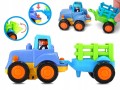 TRAKTOR KOPARKA BETONIARKA WYWROTKA Z NAPĘDEM ZESTAW 4 POJAZDÓW AUTKA